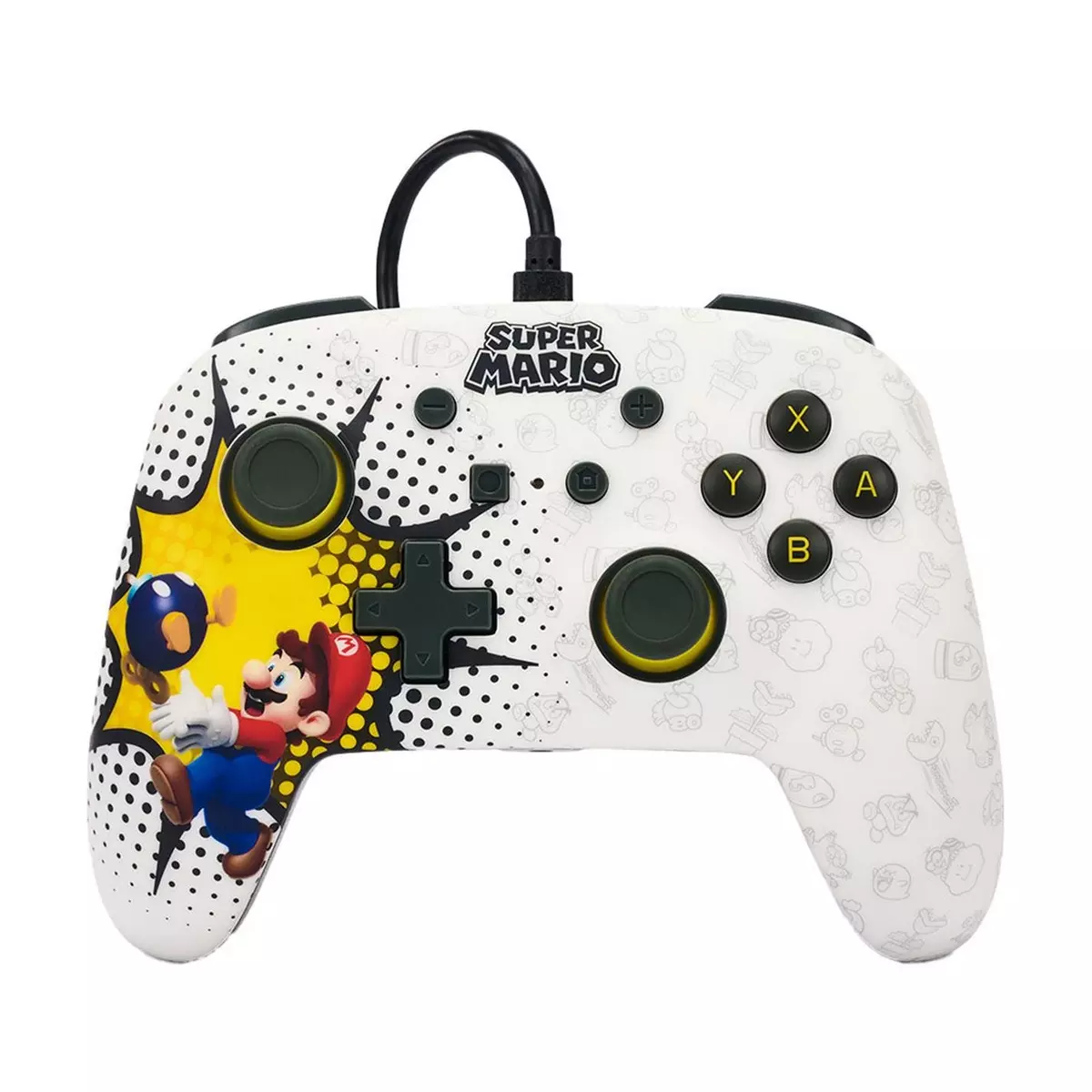 PowerA Wired Controller for Nintendo Switch – Mario Bob-omb Blast
